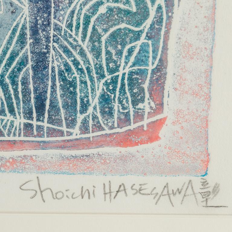SHOICHI HASEGAWA, färgakvatint, 2 st, signerade Shoichi HASEGAWA och numrerade 65/110 & 31/110 med blyerts.