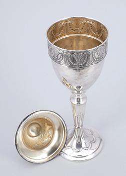 PRAKTPOKAL, jugend, nysilver, 1900-talets början stämplad, H.F.