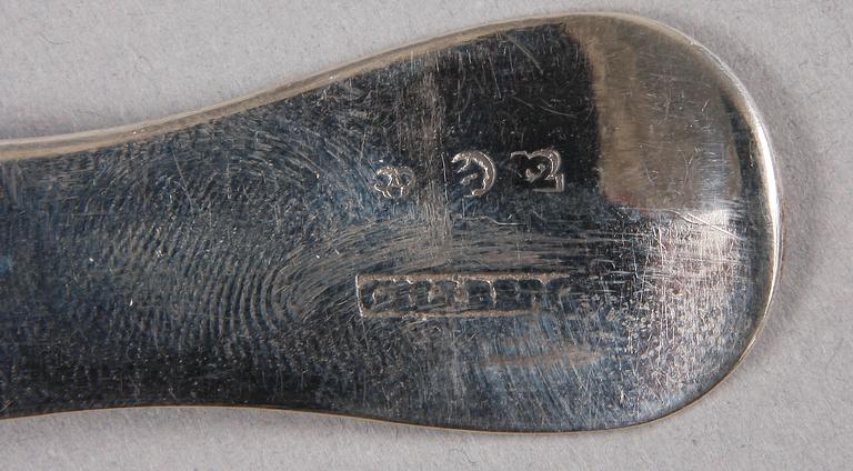 PARTI BESTICK, 10 delar, silver, Sverige, Norge, Danmark, 1700-1800-tal. Bla Johan Leffler, Falun 1783.