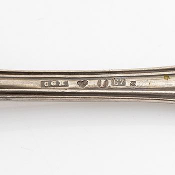 A 206-pieces Swedish silver cutlery set, model 'Olga', predominantly CG Hallberg, Stockholm, inclduing 1946.