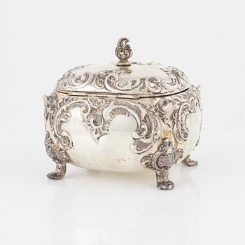 Sugar box, silver, Vienna, Austria, second half of the 19th century.