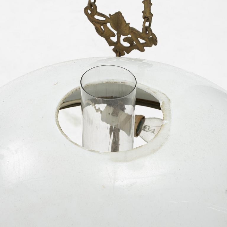 An Art Nouveau paraffine ceiling light, late 19th Century.