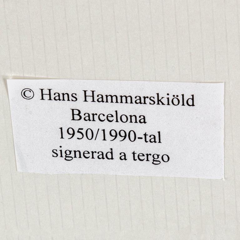 Hans Hammarskiöld, silver gelatin print, "Barcelona", signed verso.