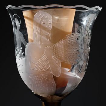 Bo Notini, golvlampa, Glössner & Co, Swedish Modern, 1940-50-tal.