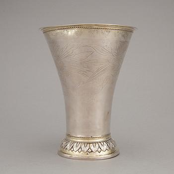 BÄGARE, silver, Olof Sedin, Gävle 1793. Vikt ca 305 gram.