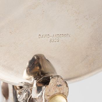 David Andersen, dryckeskanna, silver, Norge, 1900-tal. Barockstil.