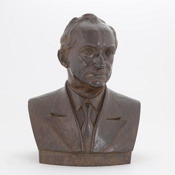 Carl Eldh, byst, brons, signerad och daterad -48.