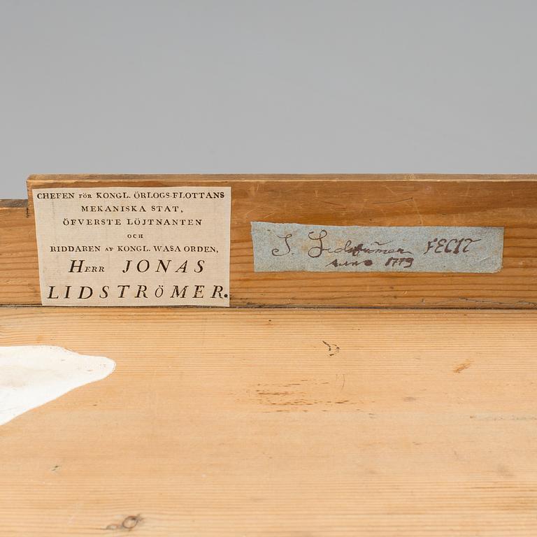 A late gustavian table by Jonas Lidströmer. Signed and dated 1779.