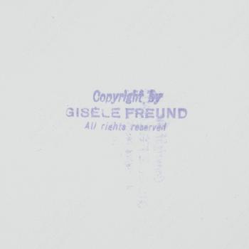 Gisèle Freund, photograph of André Breton signed and stamped.