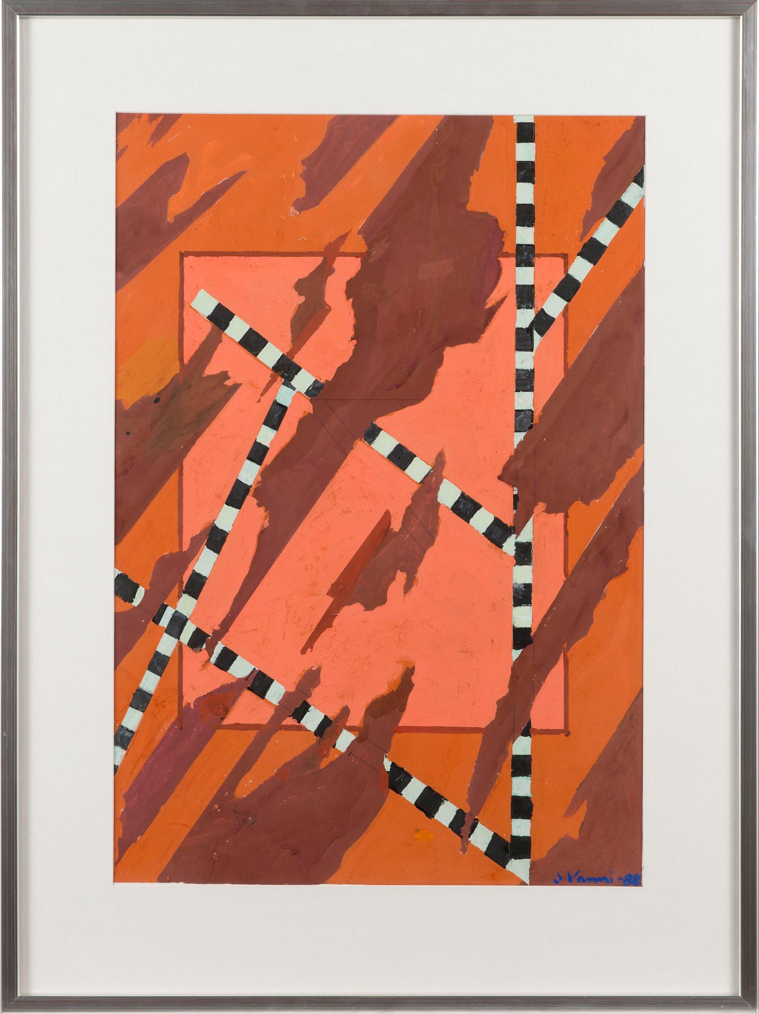 SAM VANNI, gouache, signed and dated -88.