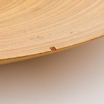 Tapio Wirkkala, a plywood dish, signed TW.