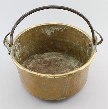 GRYTA, mässing, 1700-tal.