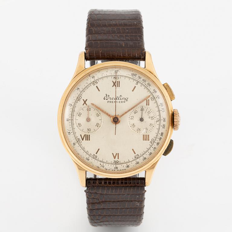 Breitling, Premier, wristwatch, chronograph, 35 mm.