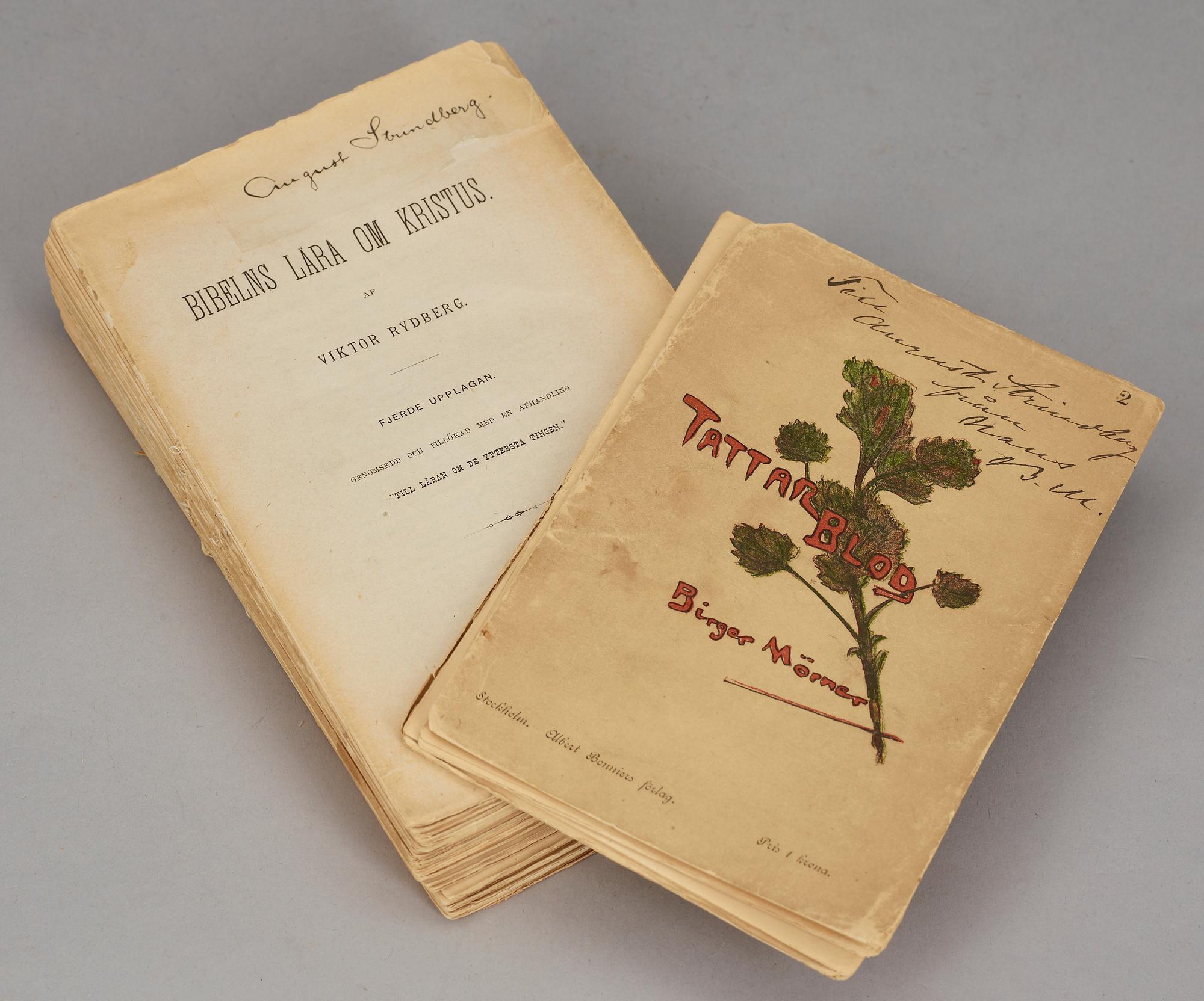 STRINDBERGIANA, BOK samt HÄFTE, 1880 resp 1890.