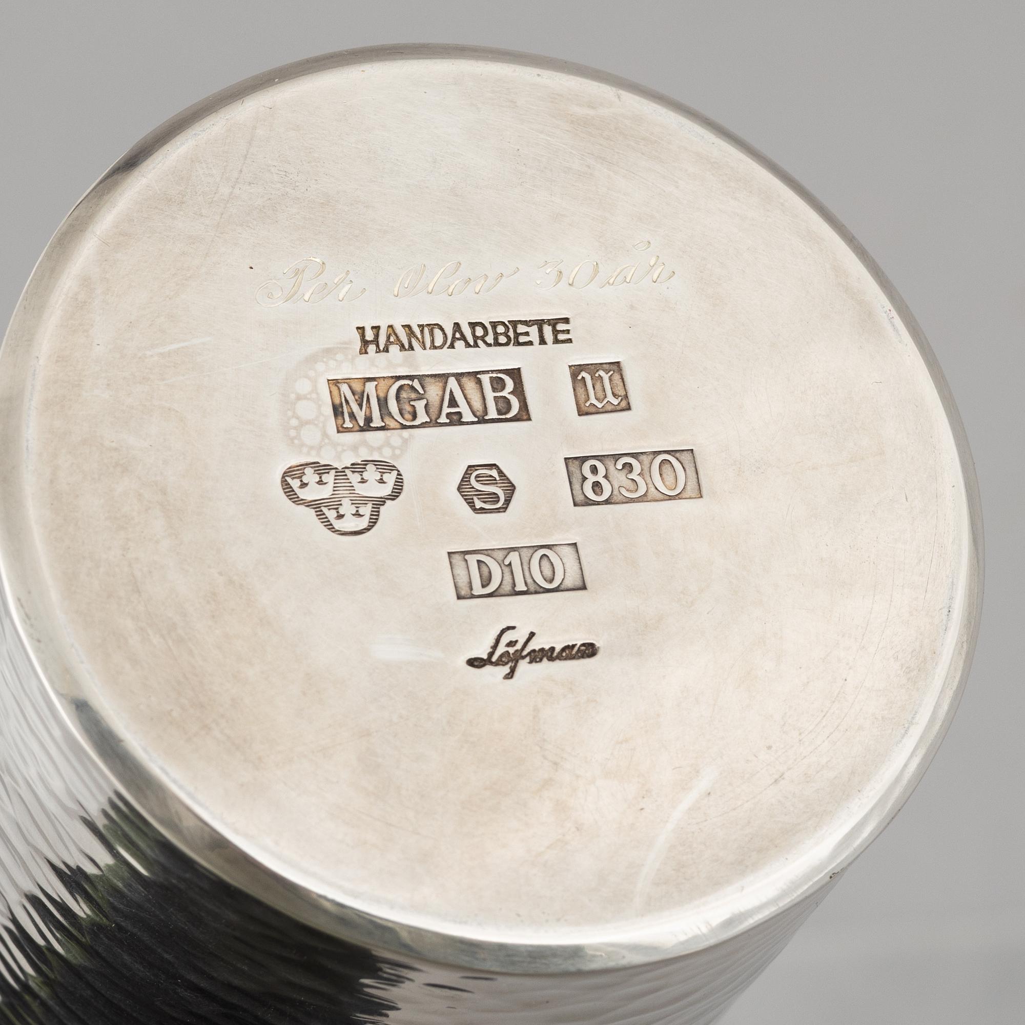 Eric Löfman, vas, silver, KG Markströms, Uppsala 1978.