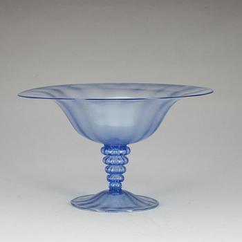 SKÅL PÅ FOT, glas, troligen Italien, 1900-talets början.