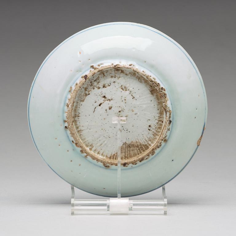 A set of nine blue and white dishes, Ming dynasty, Wanli (1572-1620).