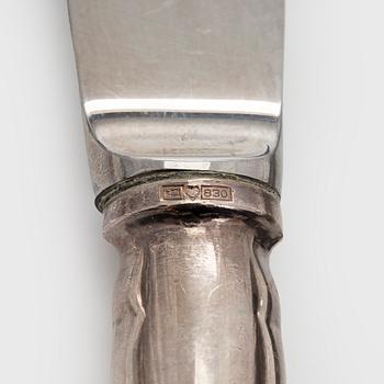 Bestickuppsättning, 48 dlr, silver, "Chippendale", Auran Kultaseppä Åbo 1982.