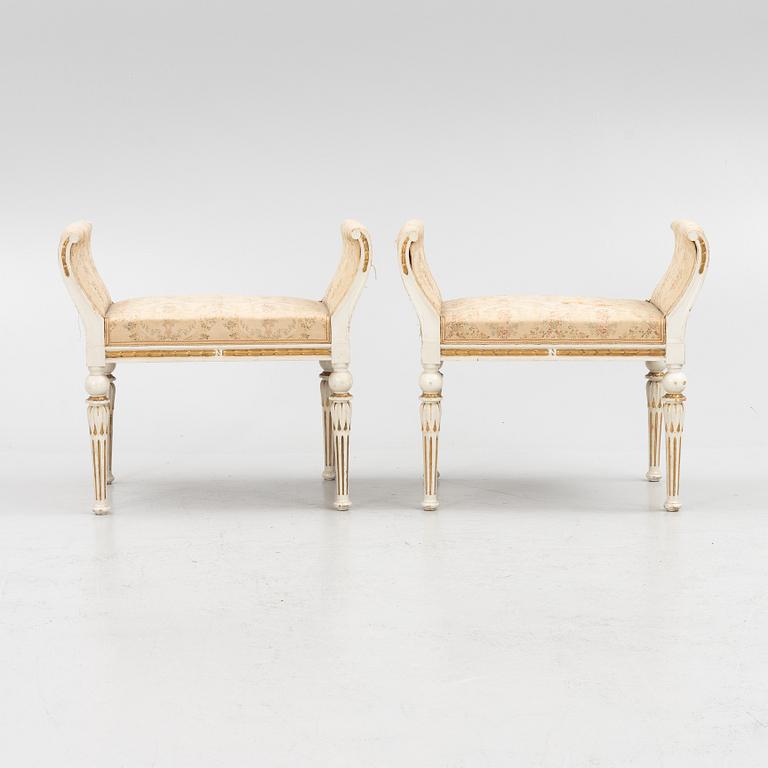 Banketter, ett par, gustaviansk stil, E.Pettersson, tidigt 1900-tal.