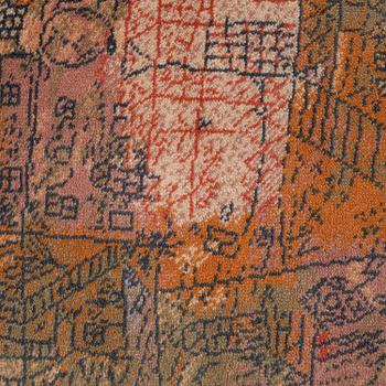 A Paul Klee rug, Florentinisches villenviertel”. Machine made pile. 202 x 141 cm. After a work of Art by Paul Klee from.