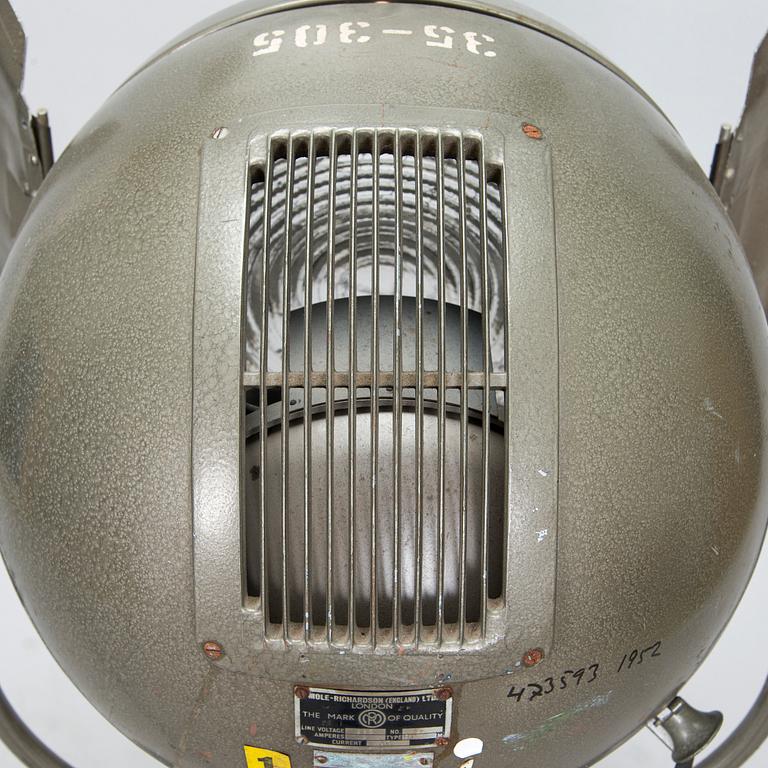 Mole Richardson, studiovalaisin, "Sputnik", Lontoo Englanti, 1950-luku.