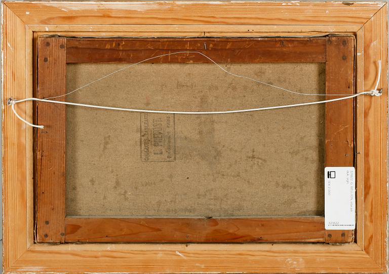 OKÄND KONSTNÄR, olja på duk, sekelskiftet 1900, sign G Bellion.