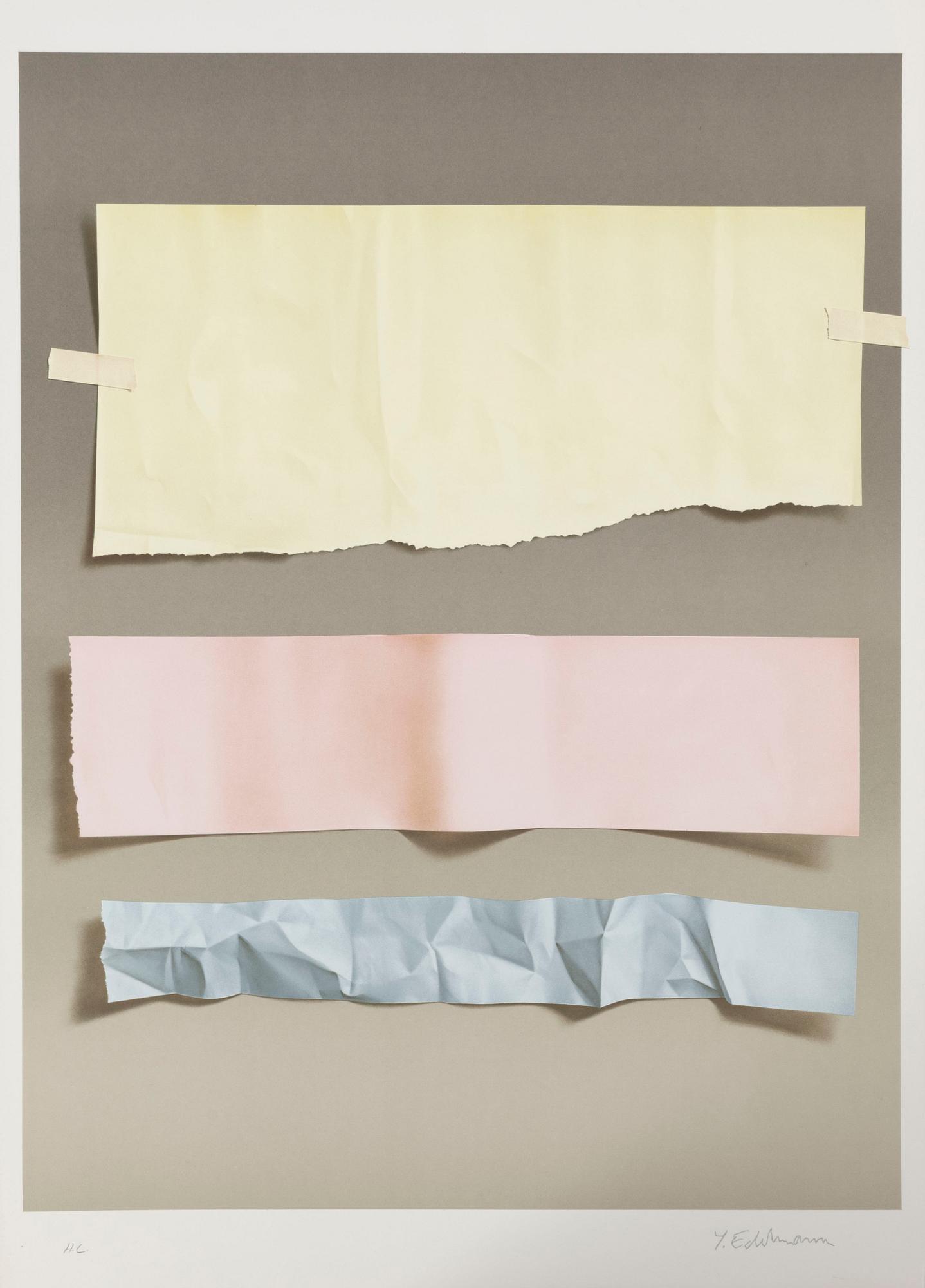 Yrjö Edelmann, "Three colours of silk paper".