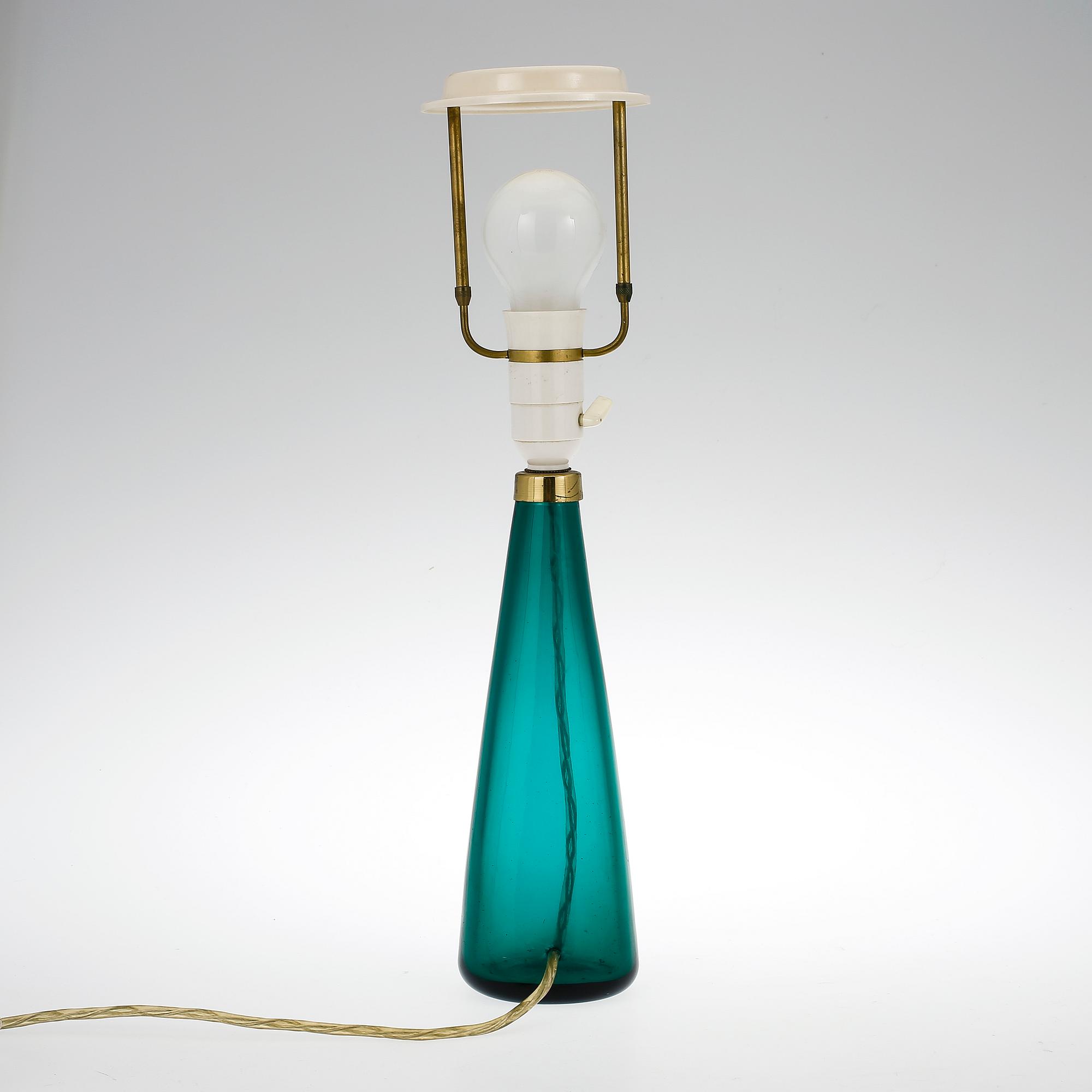 BORDSLAMPA, glas, Venini, Italien, 1950-tal.