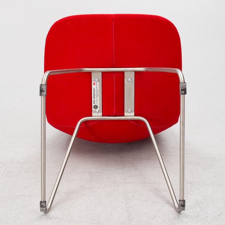 Chairs, 6 pcs, "Eyes"/"EJ 2", Johannes Foersom and Peter Hiort-Lorenzen, Erik Jørgensen, 2000s.