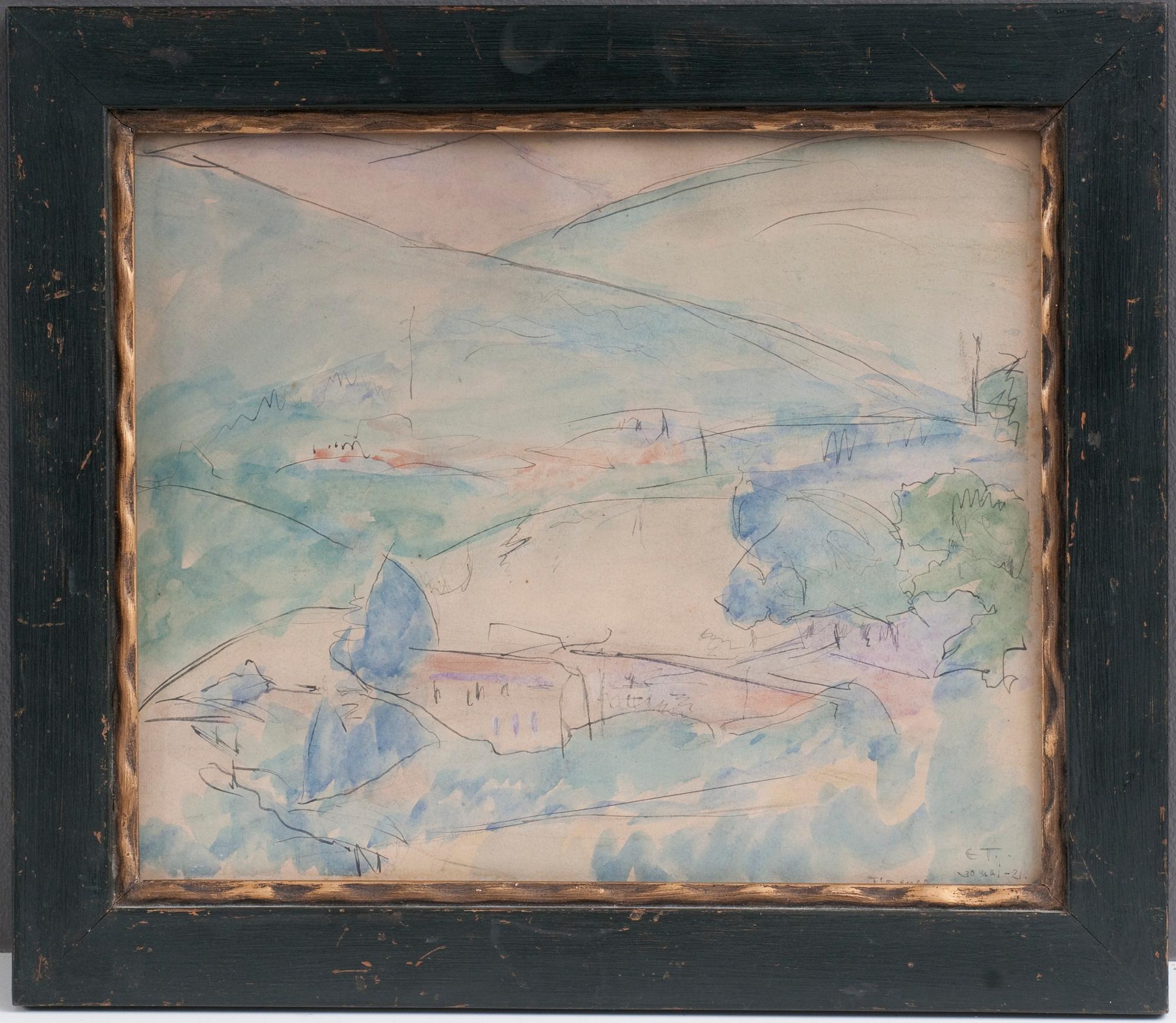 Ellen Thesleff, ELLEN THESLEFF, VIEW FROM TUSCANY.