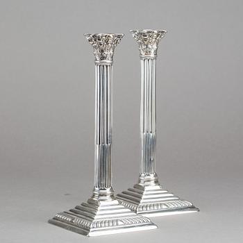 TWO BRITISH CANDLESTICKS.