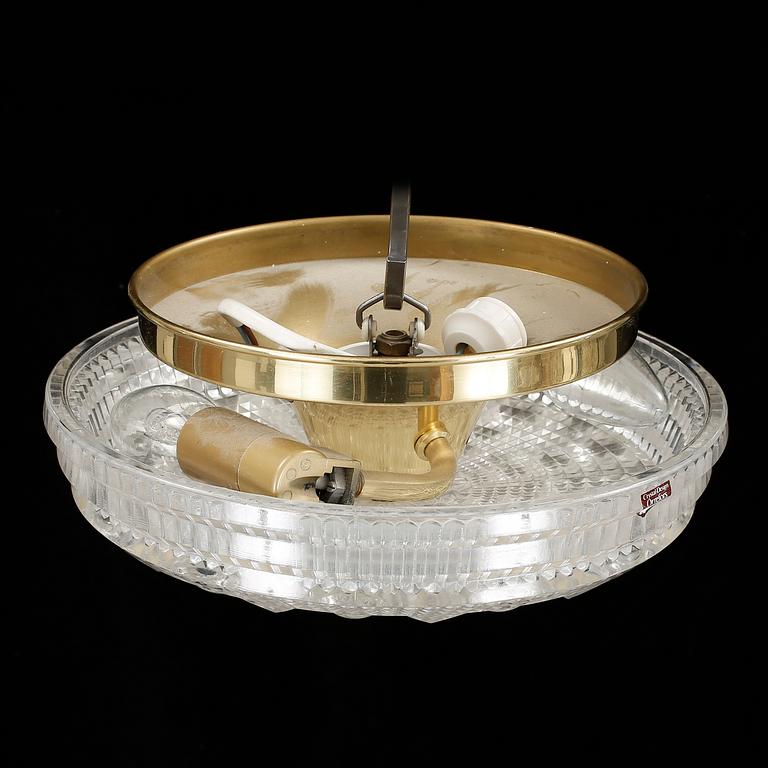 TAKLAMPOR, ett par. Carl Fagerlund, Orrefors.