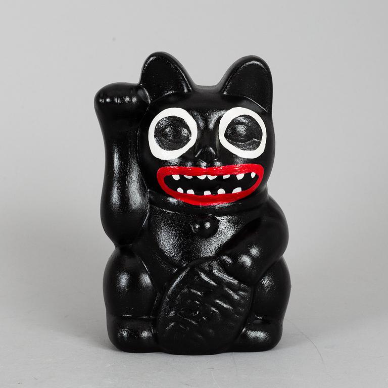 MAKODE LINDE, skulptur/sparbössa, "Manike Neko", signerad och daterad -19.