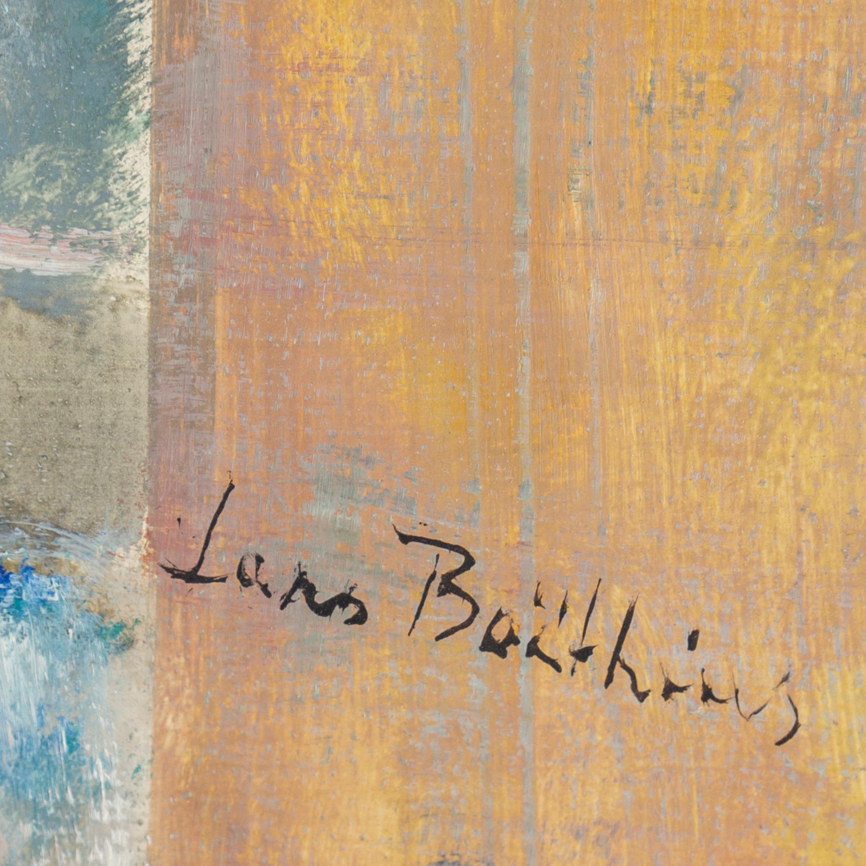 LARS BOËTHIUS, olja på pannå, signerad.