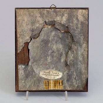 A 19th century, miniature portrait, gouache on bone.