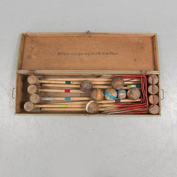 A set of croquet tools, Nordiska Kompaniet Stockholm, first half of the 20th century.