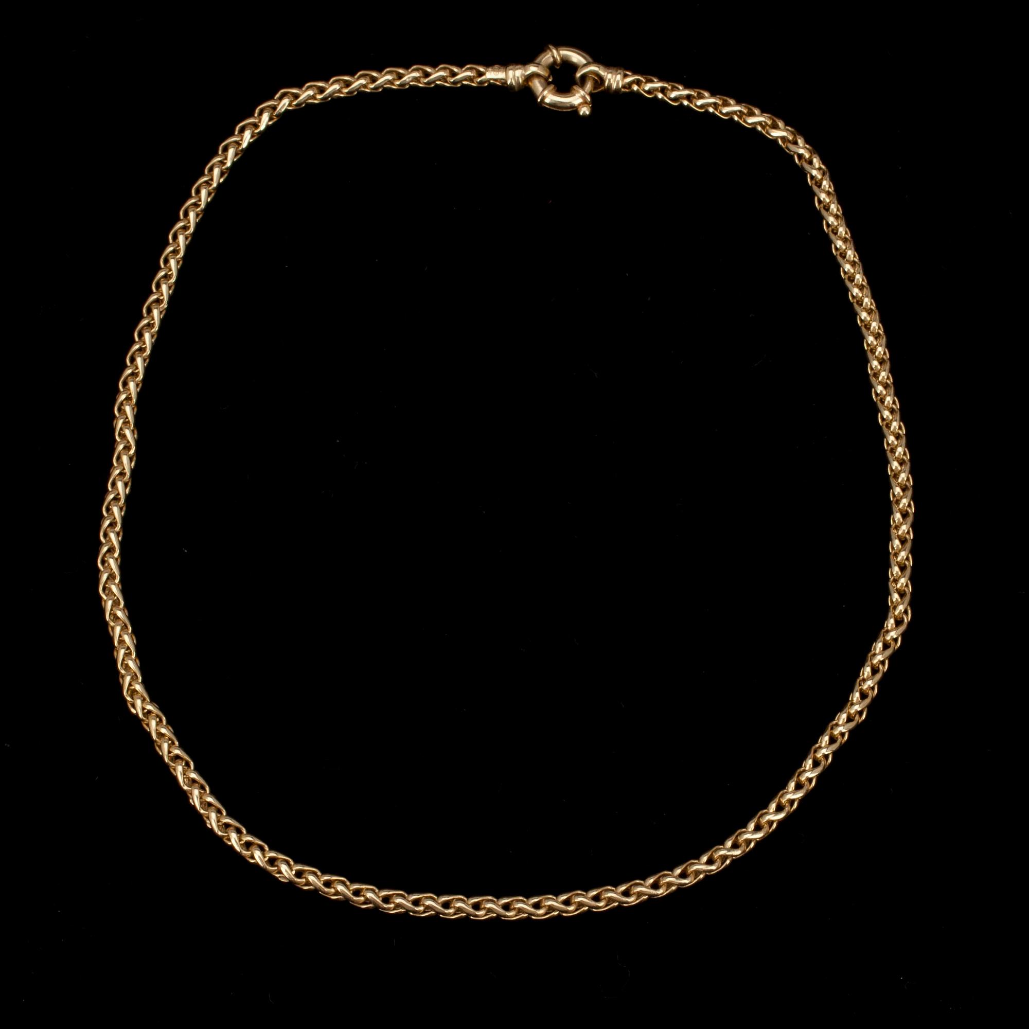 HALSKED, guld 14K, Italien. Vikt 12,6 g.