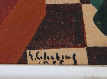 CEDERBERG, ERIC, olja på papp-pannå, sign o dat 1955.