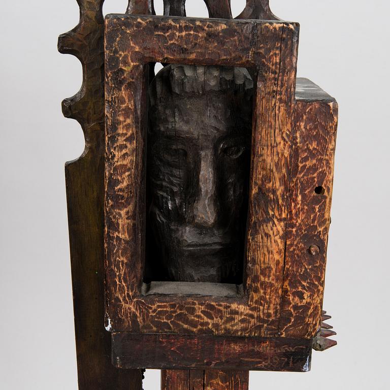 KOSTI AHONEN, sculpture, wood, signed and dated 1971.