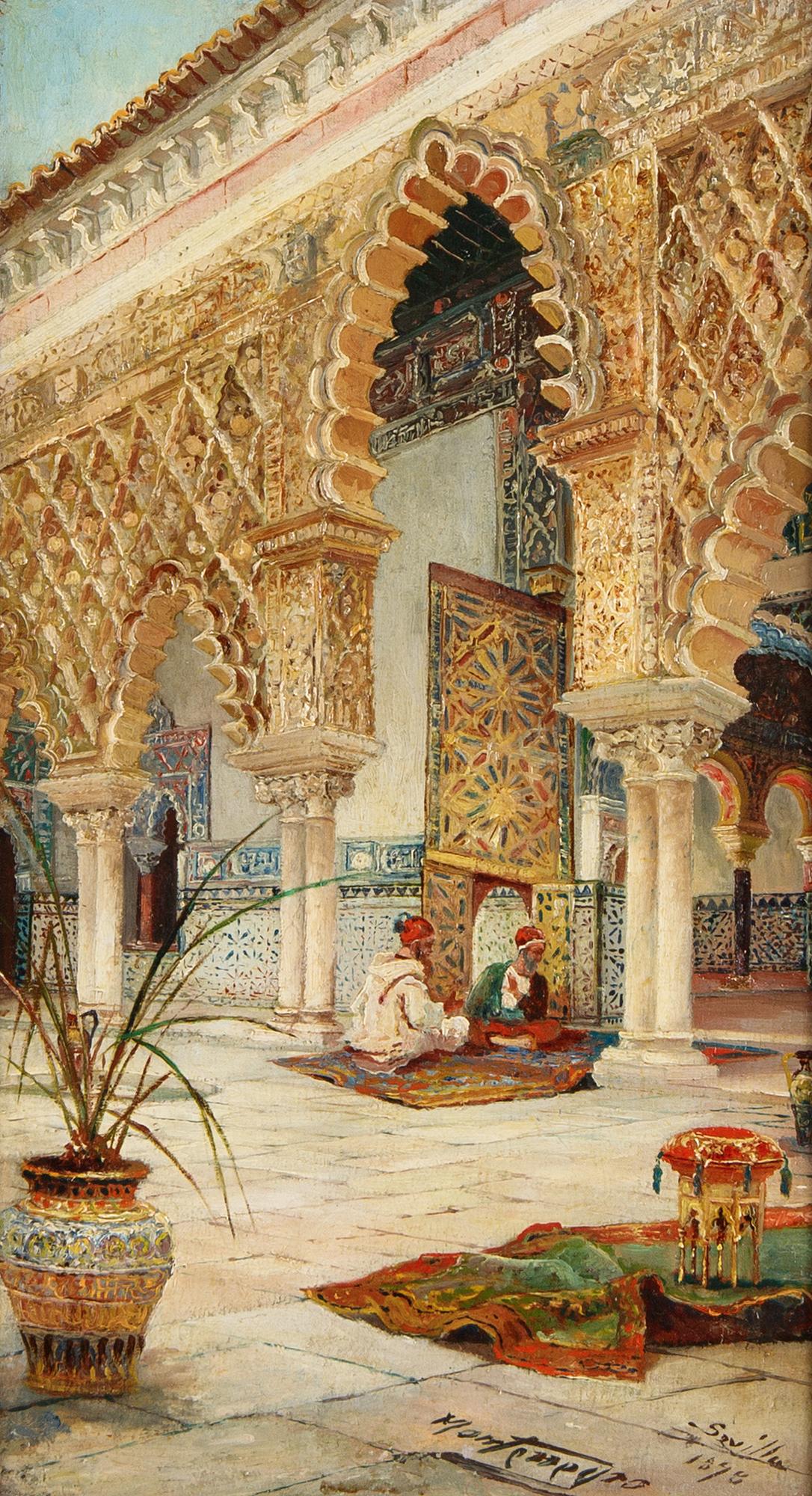 José Montenegro Capell, oil on canvas, signed and dated Sevilla 1898.