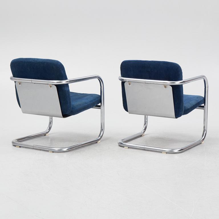 Börge Lindau & Bo Lindekrantz, armchairs, a pair, S70, 1970s.