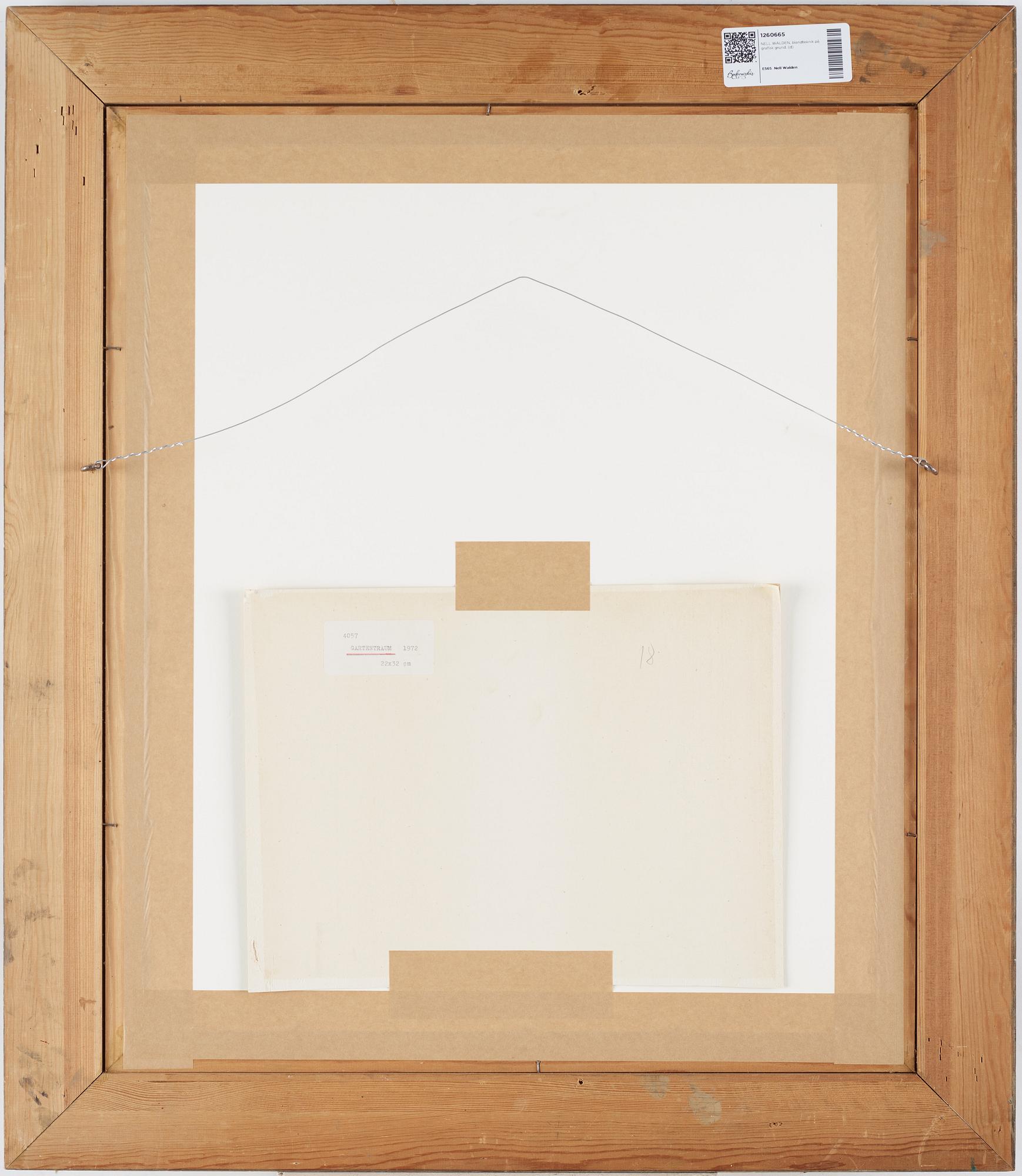 NELL WALDEN, mixed media on print.