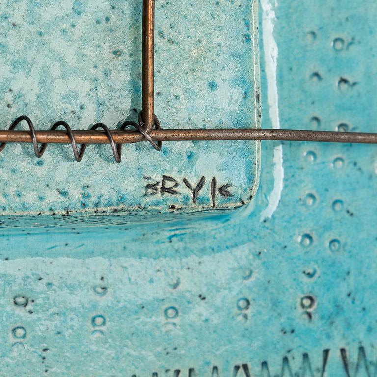 Rut Bryk, väggrelief, stengods, signerad BRYK.