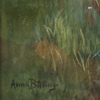 Anna Billing, watercolor, signed.