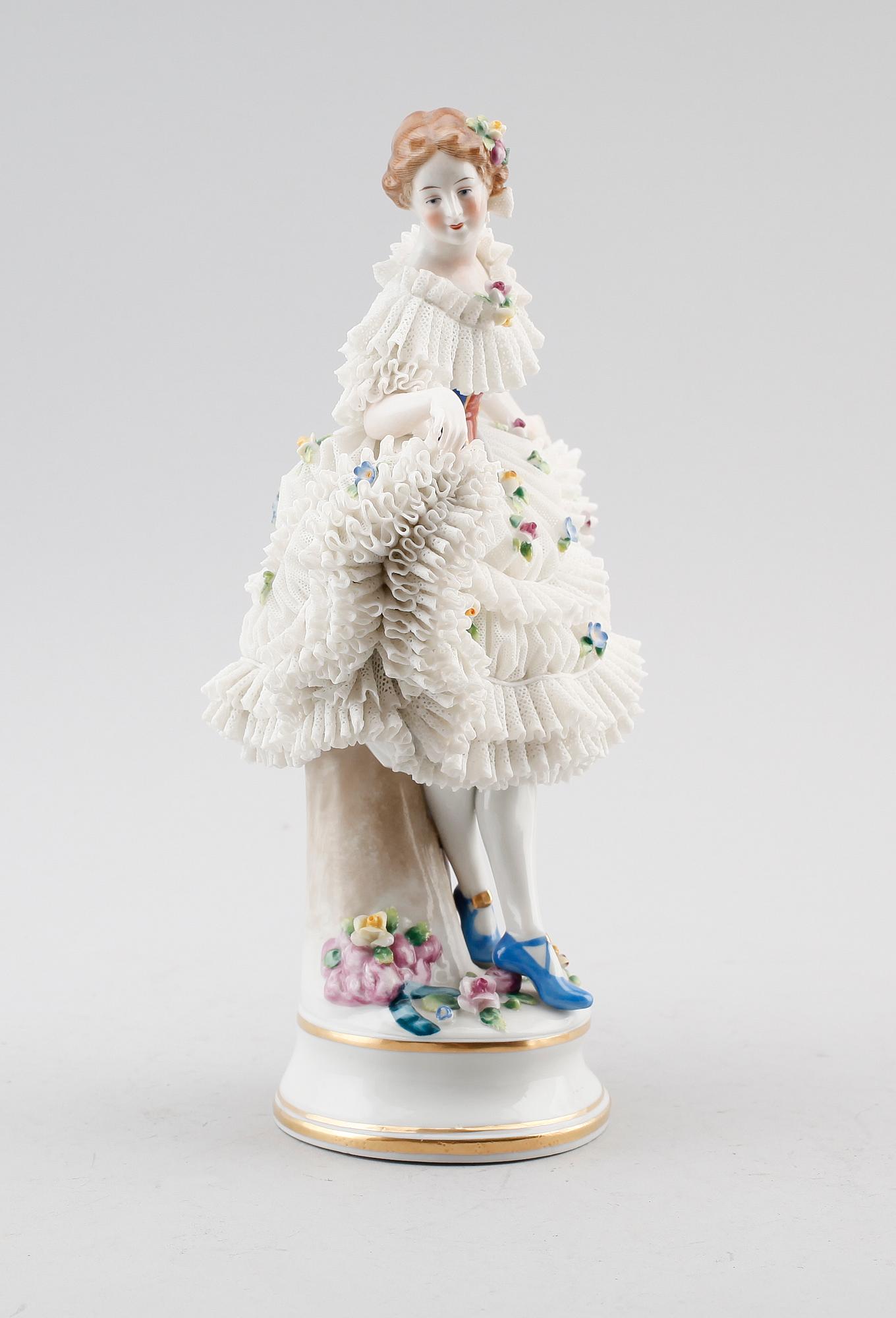 FIGUR, porslin, Sitzendorf, Tyskland, 1900-talets första hälft.