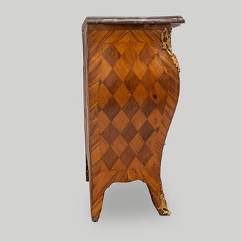 A Rococo chest of drawers by Johan Noraeus (master in Stockholm 1769-1781).