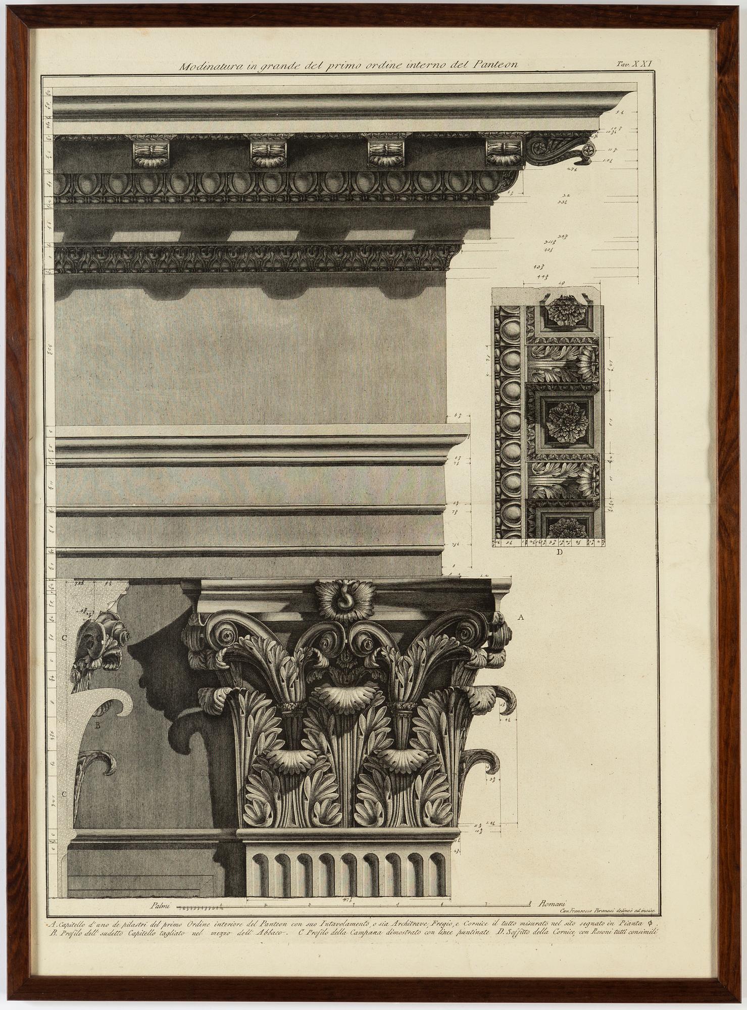 FRANCESCO PIRANESI, etching, signed in plate.