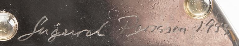 Sigurd Persson, a set of four metal signed vases.