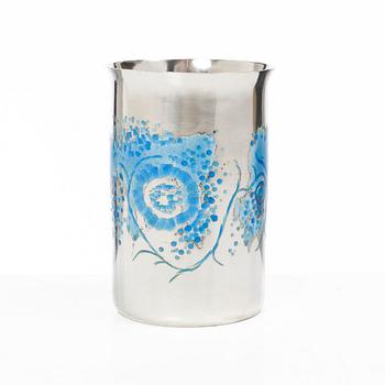 Lars Arby, Cup, sterling silver and enamel, Gothenburg, 1964.