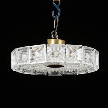 TAKLAMPA, Modell nr 2200/311, Carl Fagerlund, Orrefors, 1900-talets andra hälft. Höjd ca 20 cm.